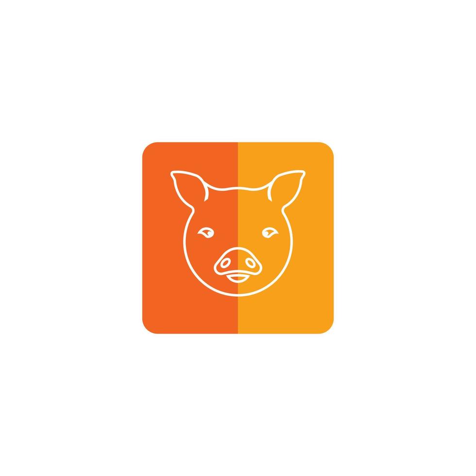 Pig heat icon vector