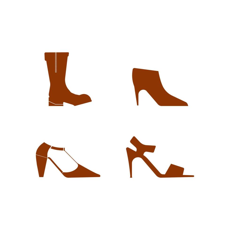 plantilla de diseño de ilustración de vector de icono de zapatos