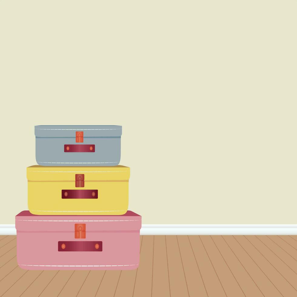 Travel suitcases vector background