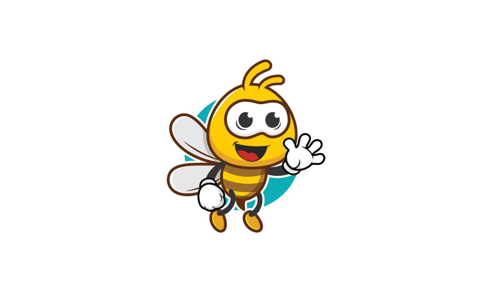 diseño de mascota de abeja vector