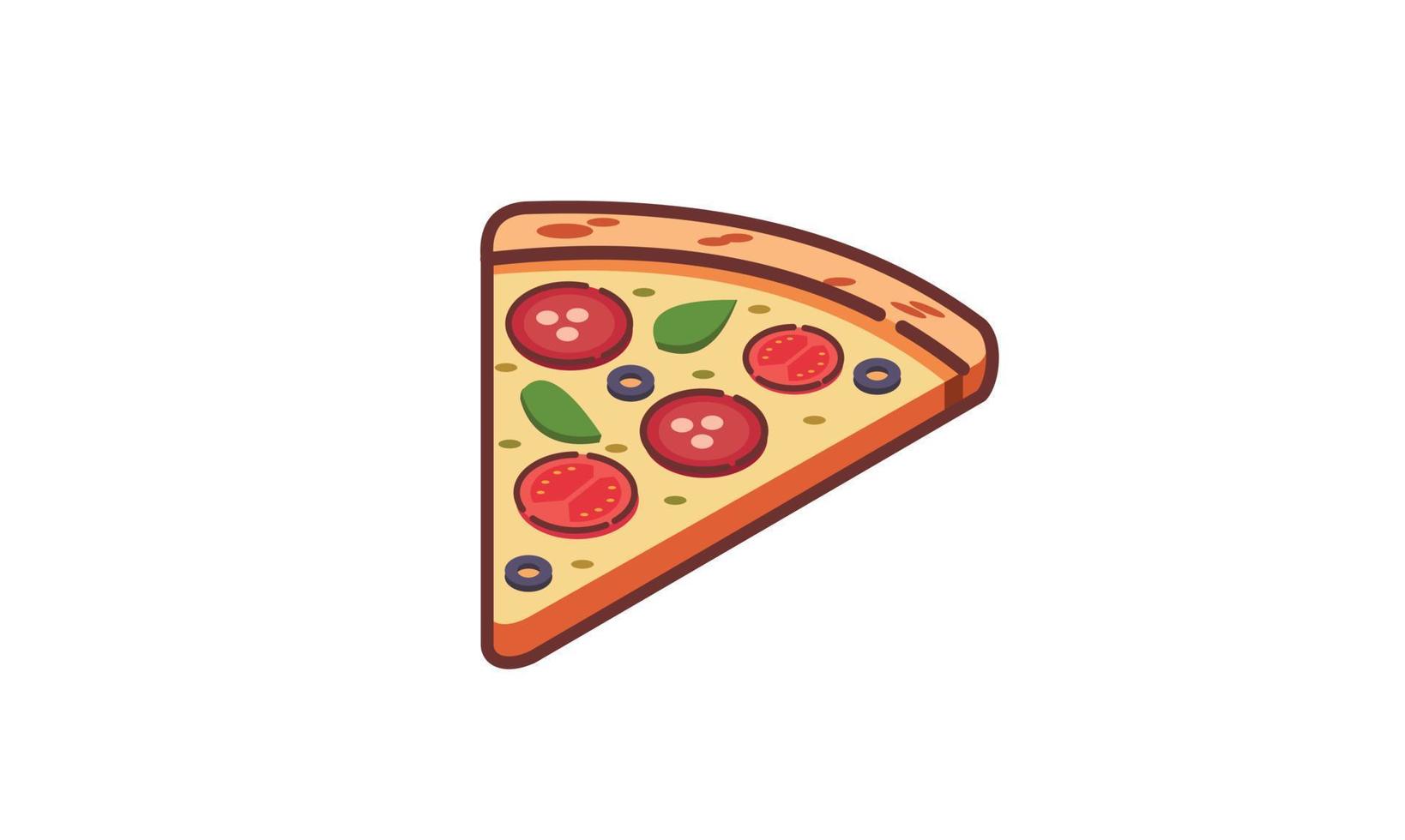 diseño de ilustración de vector de comida de pizza