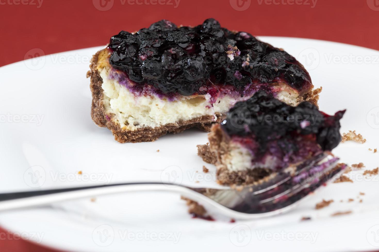 shortbread tartlet stuffed with fresh currant photo