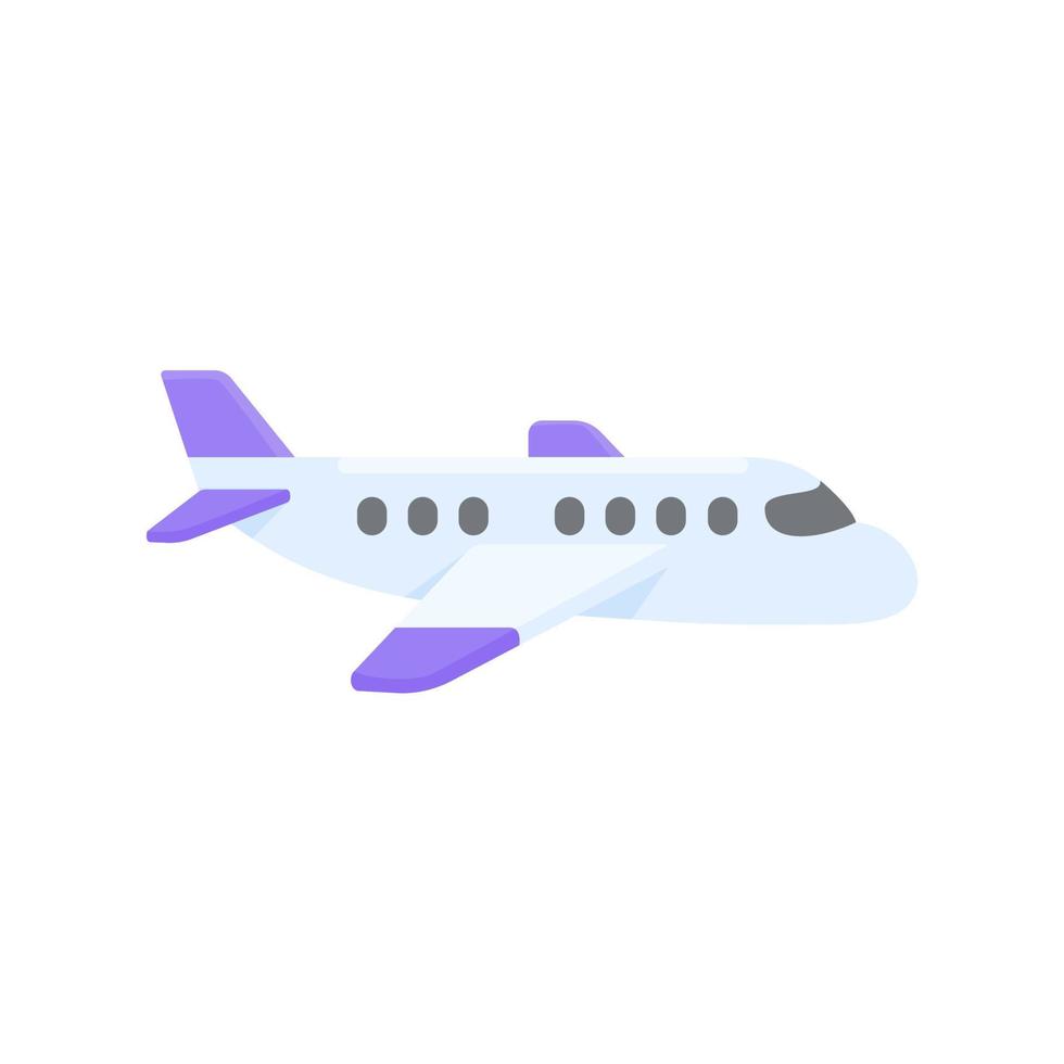 Passenger plane flying in the sky side view. travel concept vector