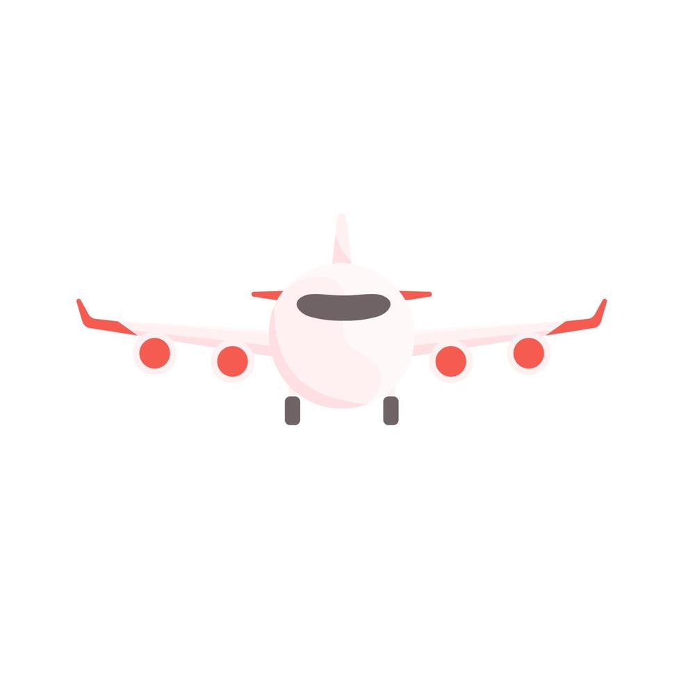 Passenger plane flying in the sky side view. travel concept vector