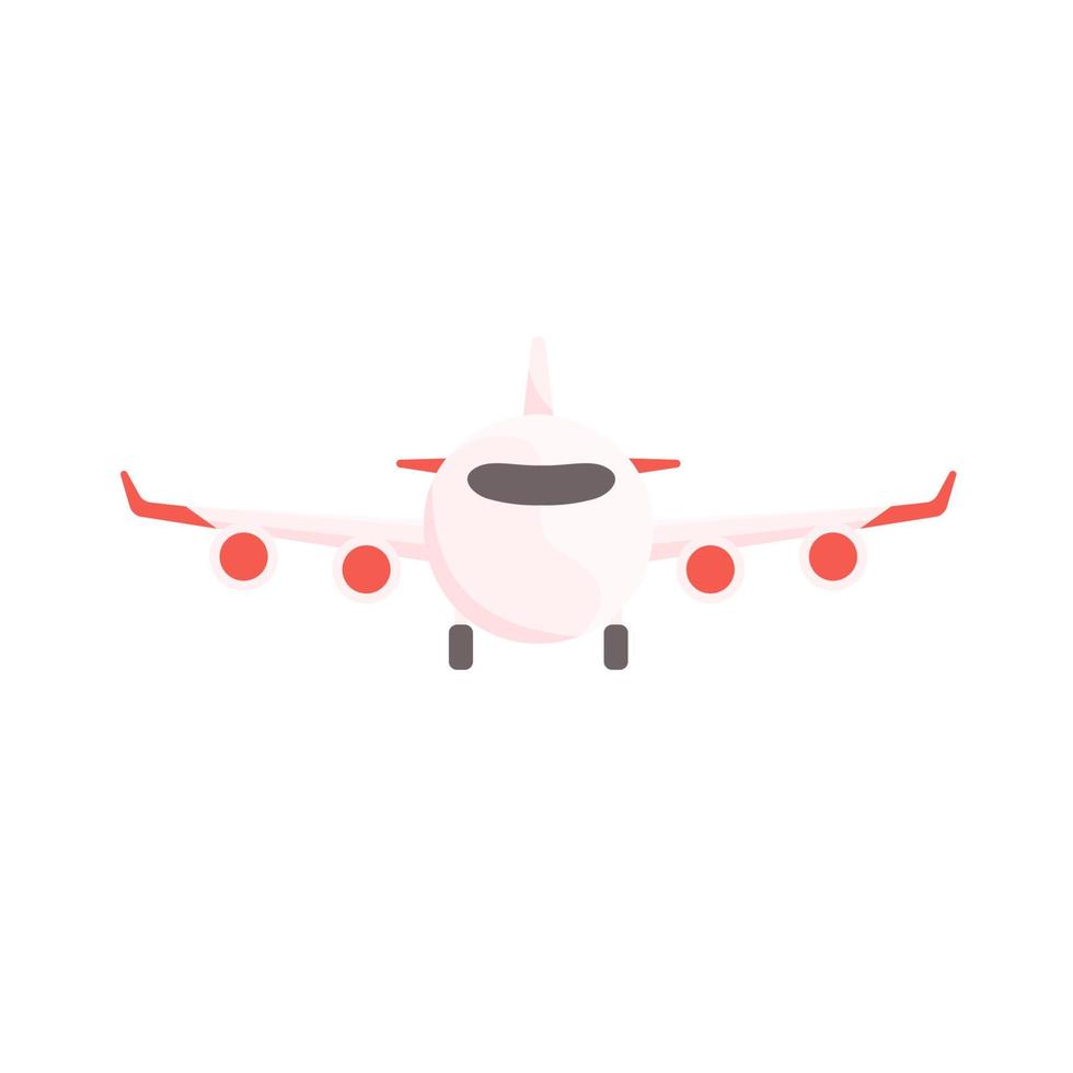 Passenger plane flying in the sky side view. travel concept vector