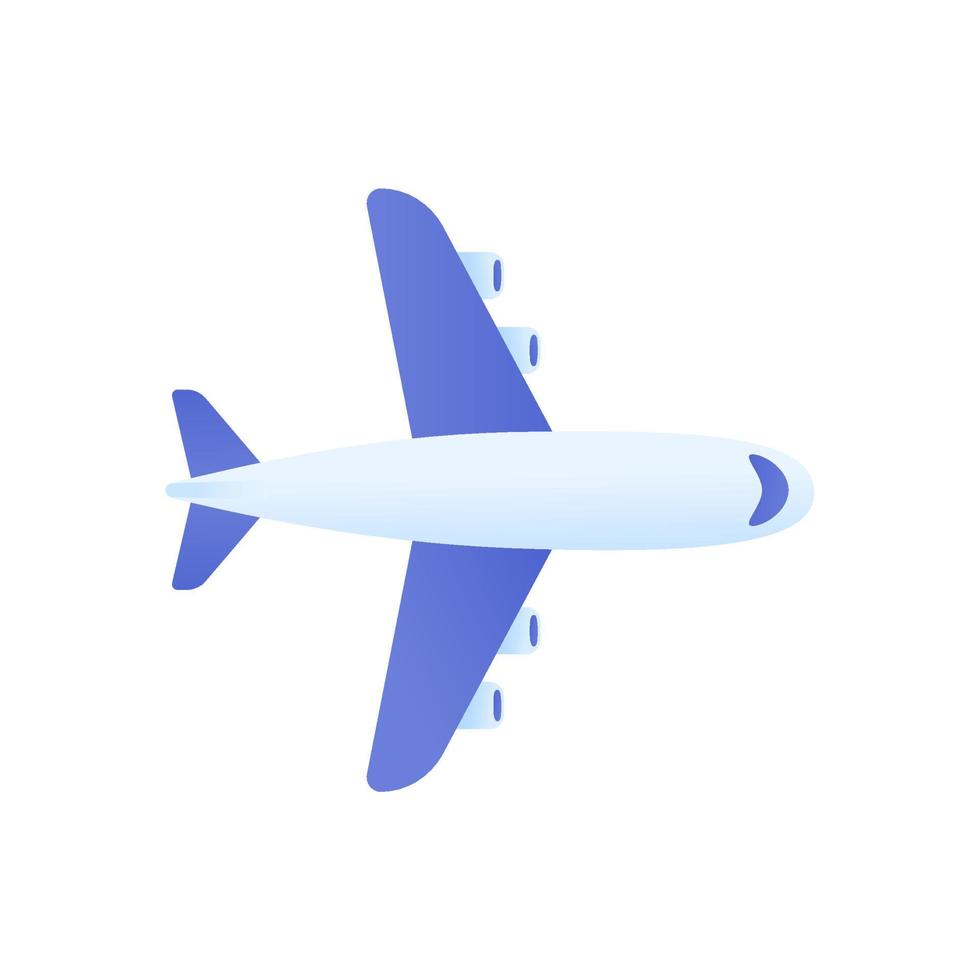 Passenger plane flying in the sky side view. travel concept vector