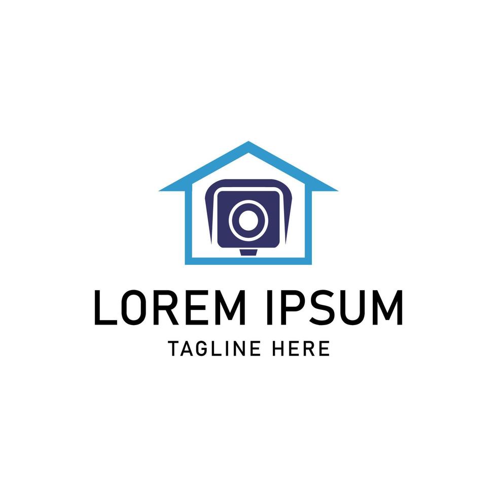 camera house logo vector illustration
