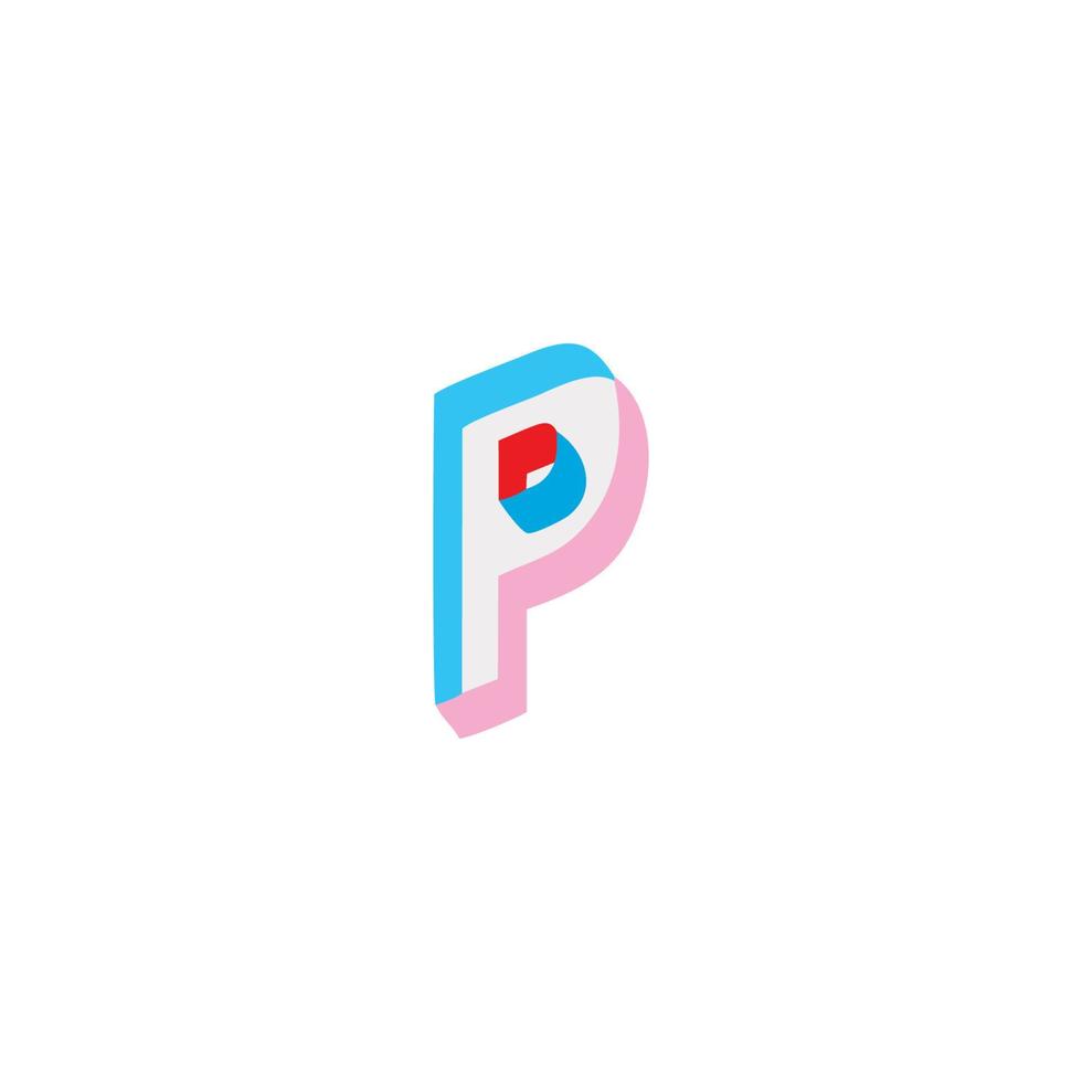 logo p diseño vector ilustración fondo aislado