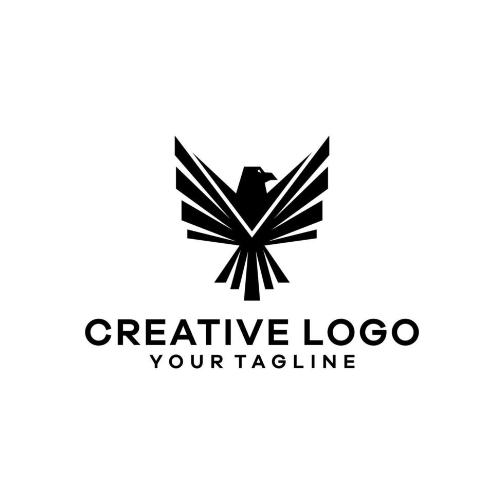 Eagle abstract logo design vector illustration isolated on white background