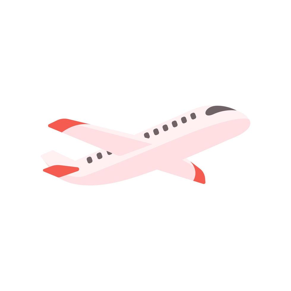 Passenger plane flying in the sky side view. travel concept vector