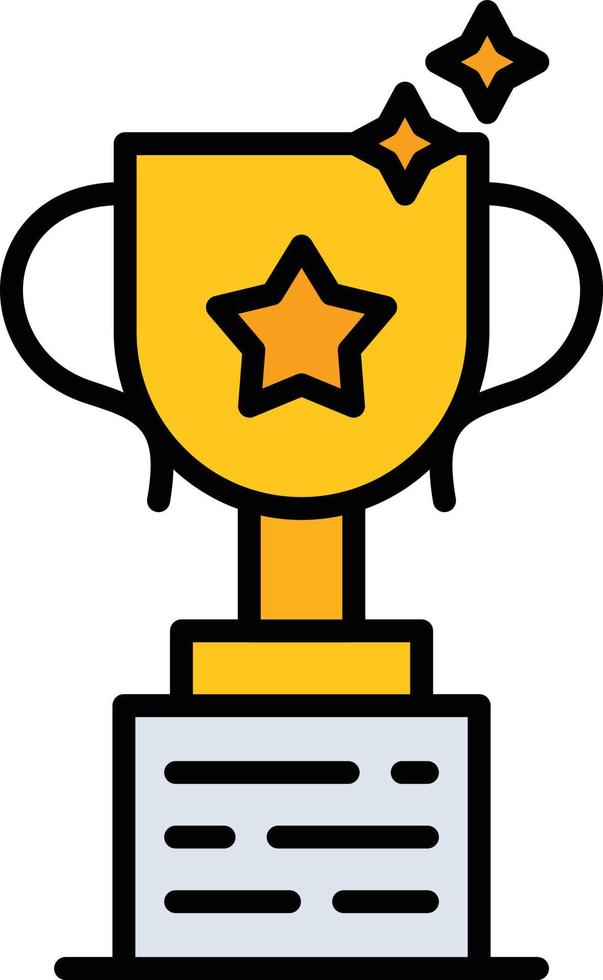 Trophy Line Filled vector
