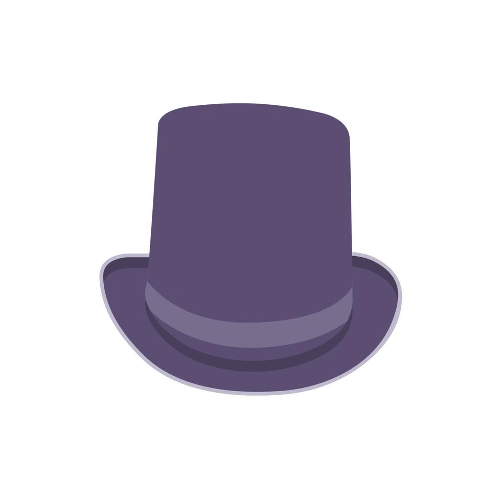 Magician Hat Flat Illustration. Clean Icon Design Element on Isolated White Background vector