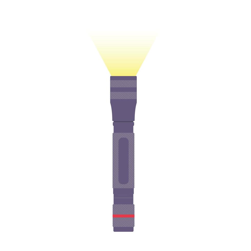 Flashlight Flat Illustration. Clean Icon Design Element on Isolated White Background vector