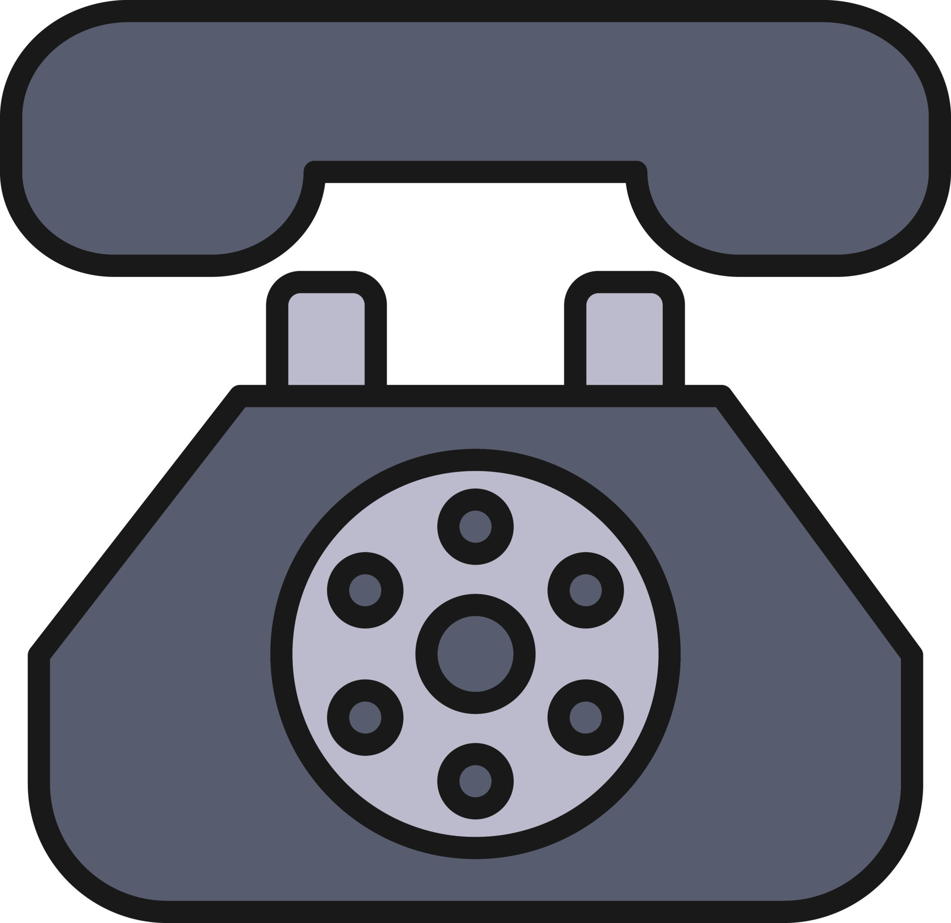 Land Line Phone Line Filled 9671525 Vector Art at Vecteezy