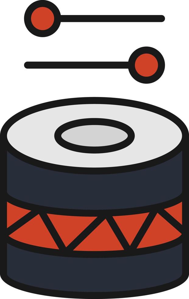 Drum Line Filled vector