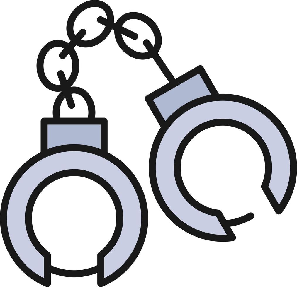Handcuffs Line Filled vector