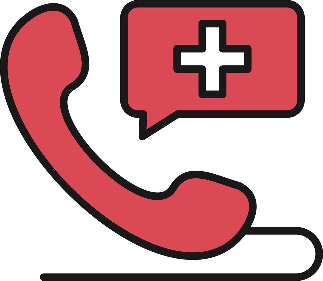 Emergency Call Line Filled vector