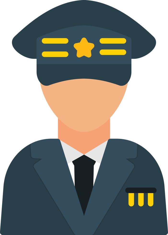 Captain Flat Icon vector