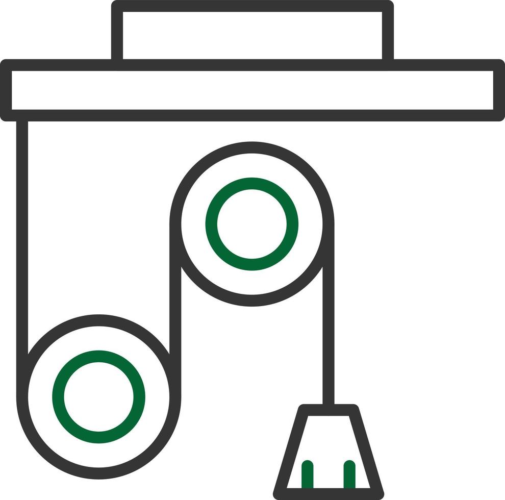 Pulley Line Two Color vector