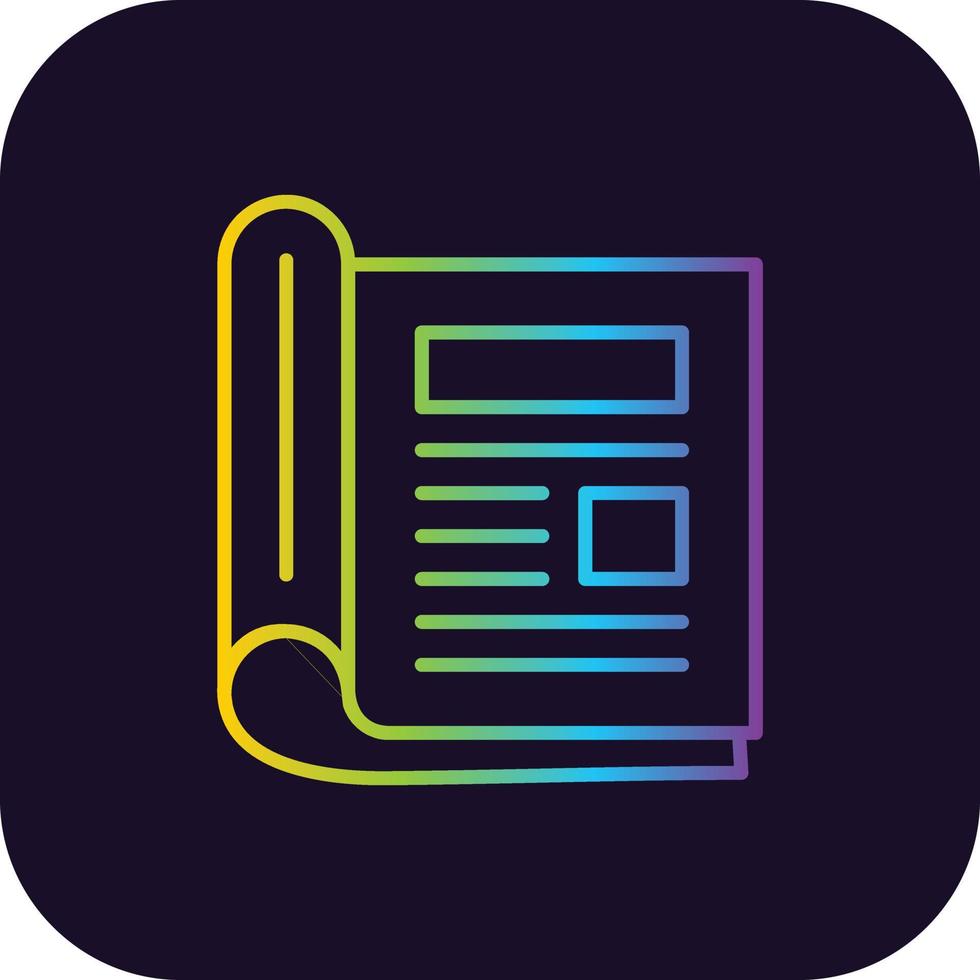 Magazine Gradient Icon vector