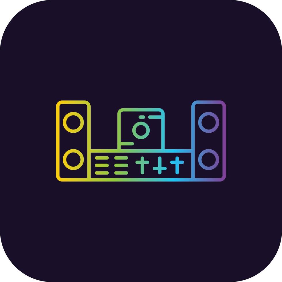 Music System Gradient Icon vector