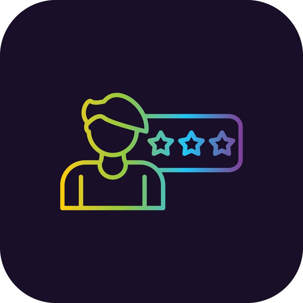 Customer Review Gradient Icon vector