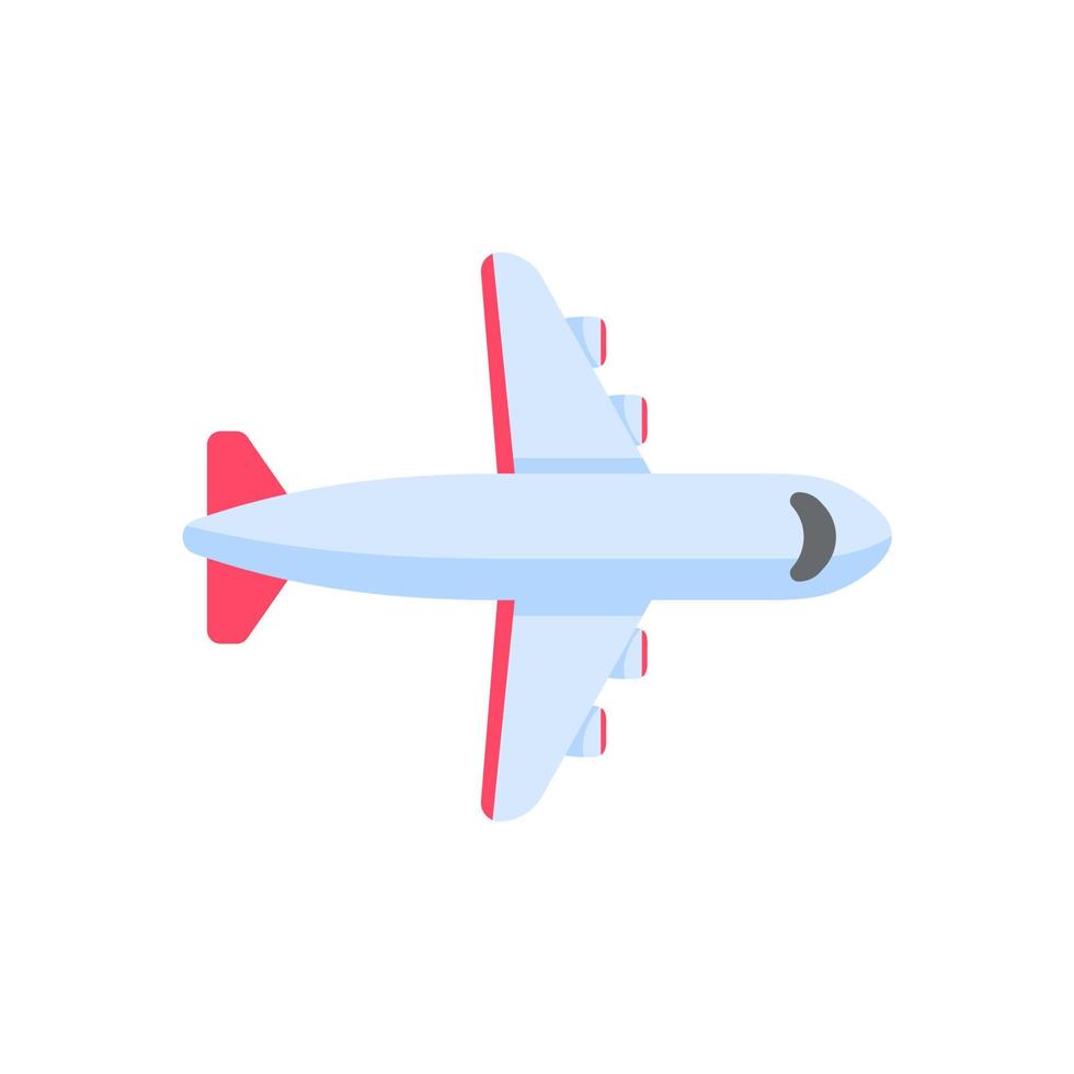 Passenger plane flying in the sky side view. travel concept vector