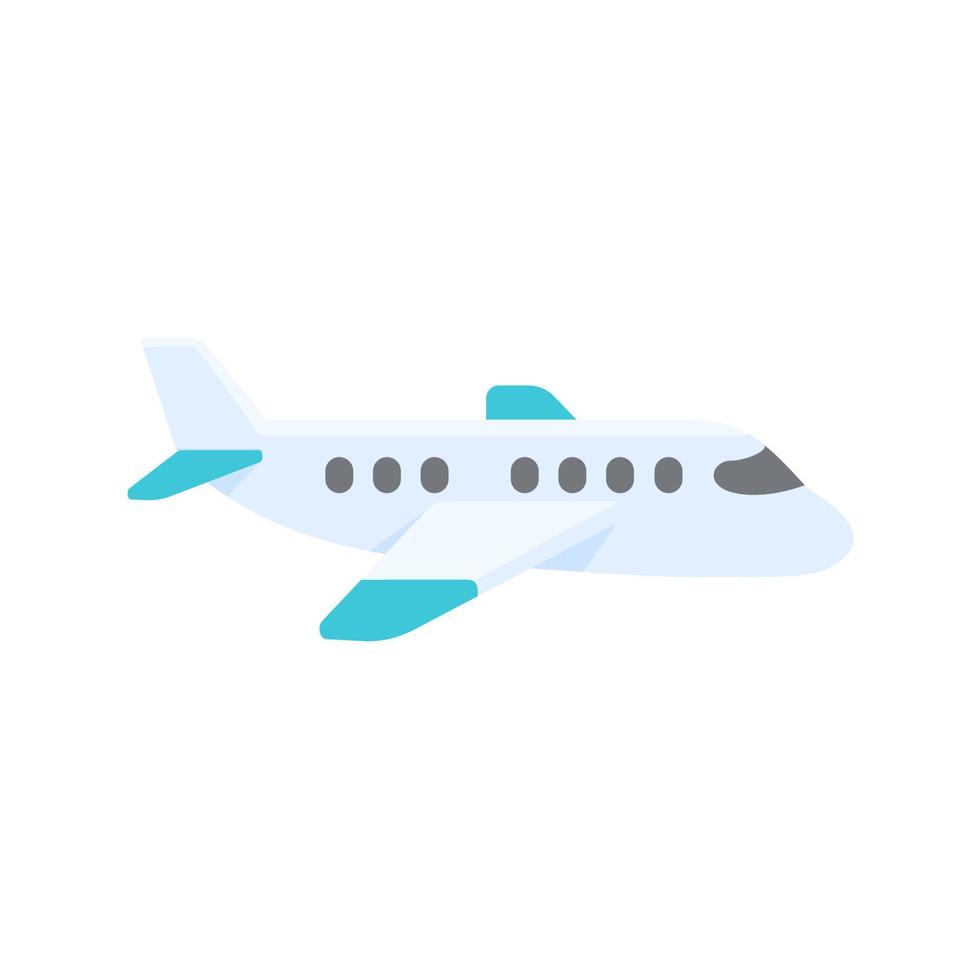 Passenger plane flying in the sky side view. travel concept vector