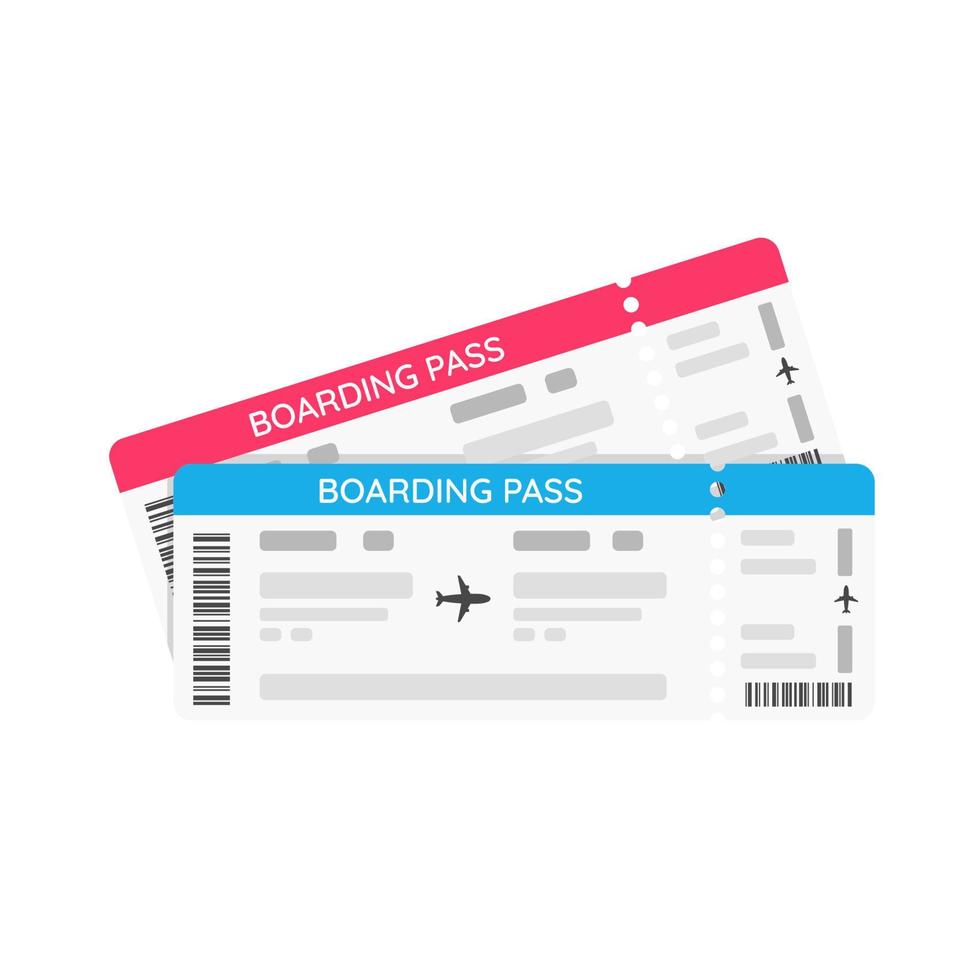 air ticket Specify flight details and travel time. for traveling with airlines vector