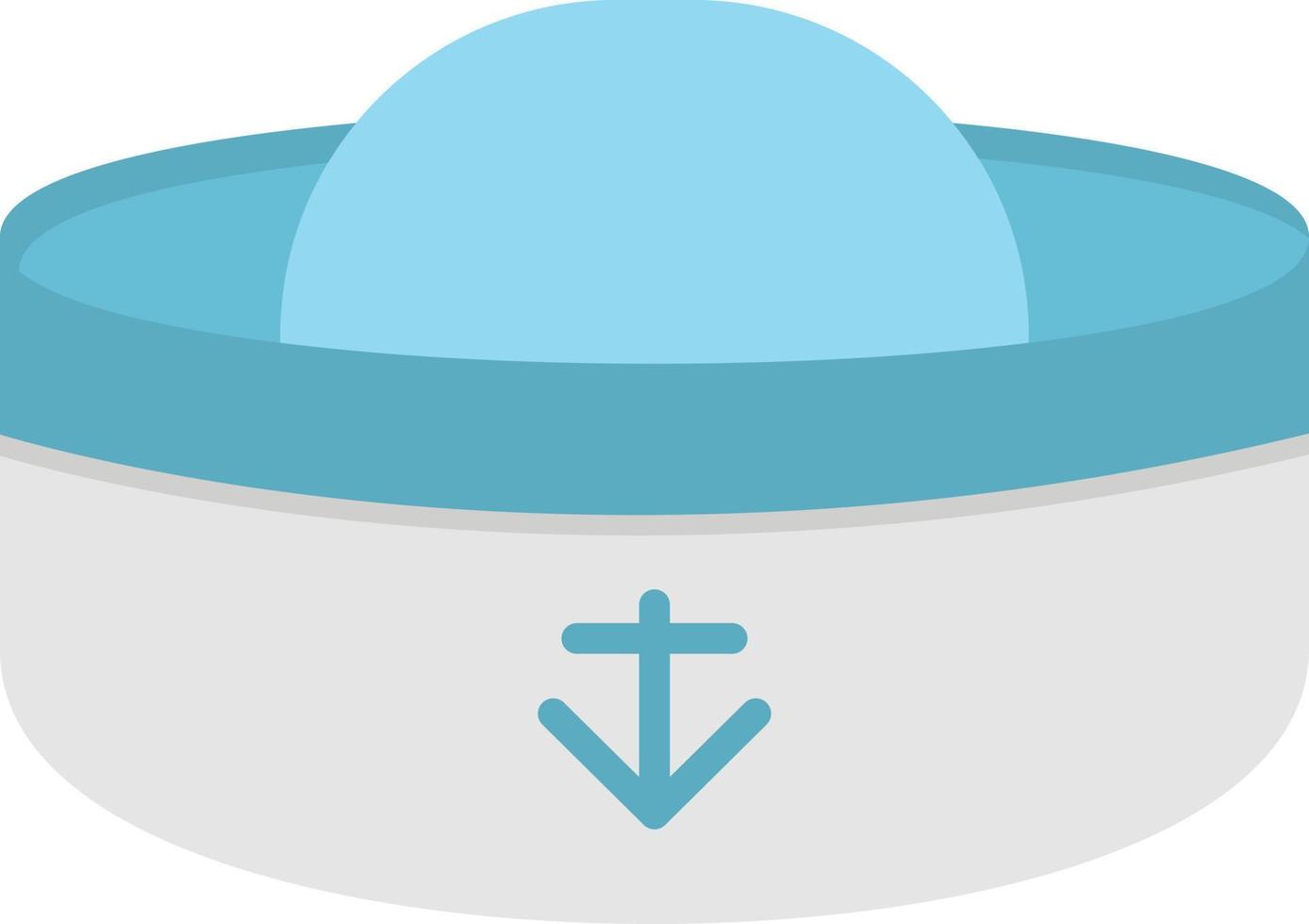 sombrero de marinero icono plano vector