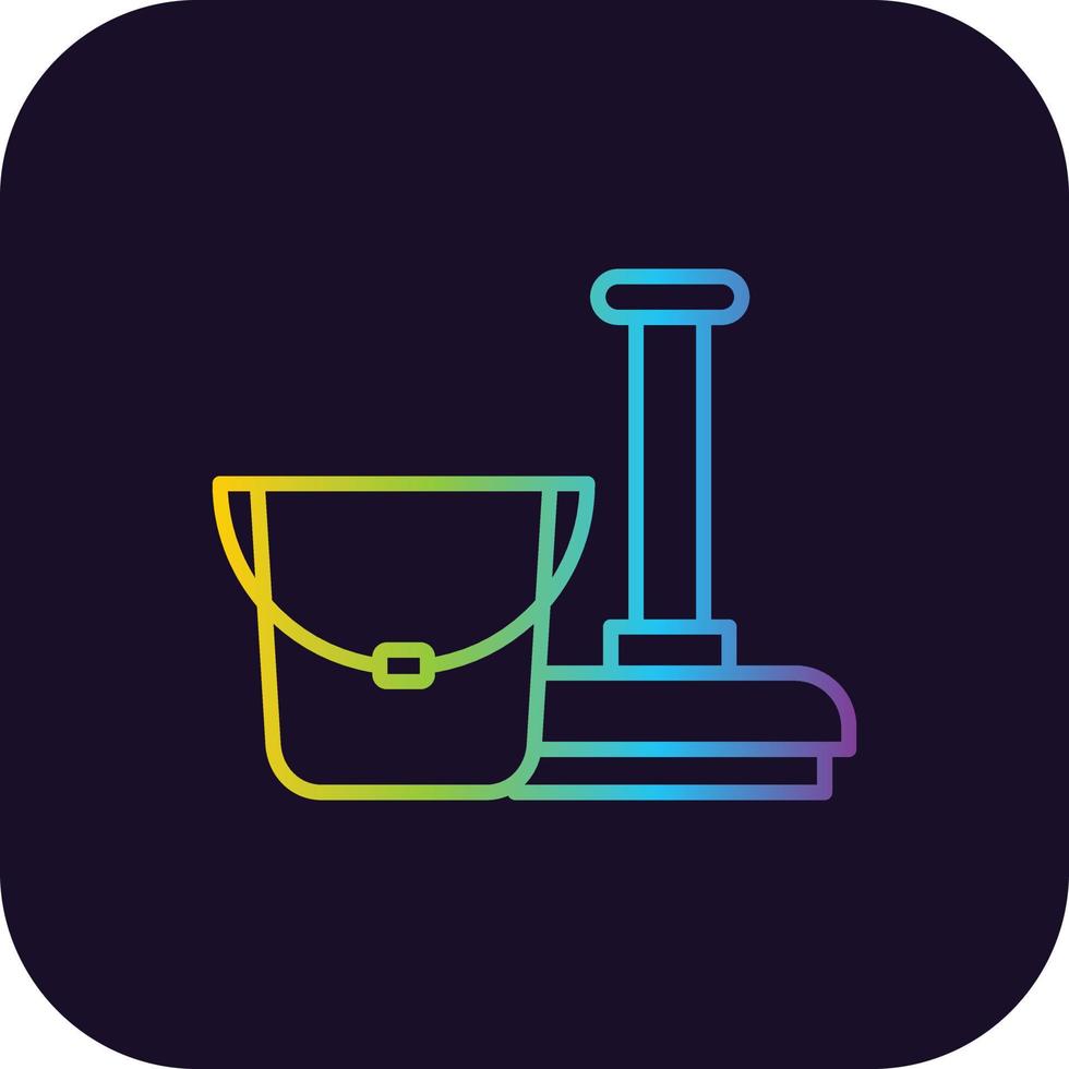 Mop Gradient Icon vector