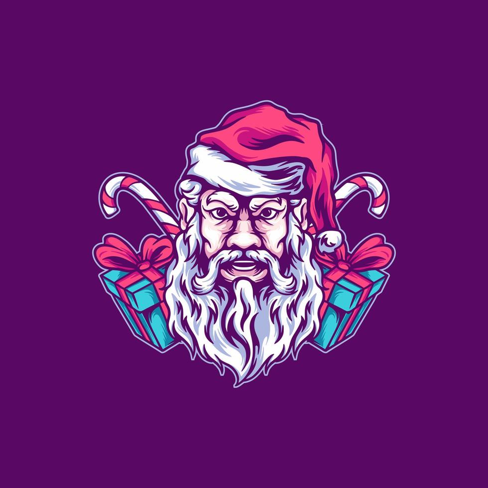 ilustración de navidad de santa claus vector