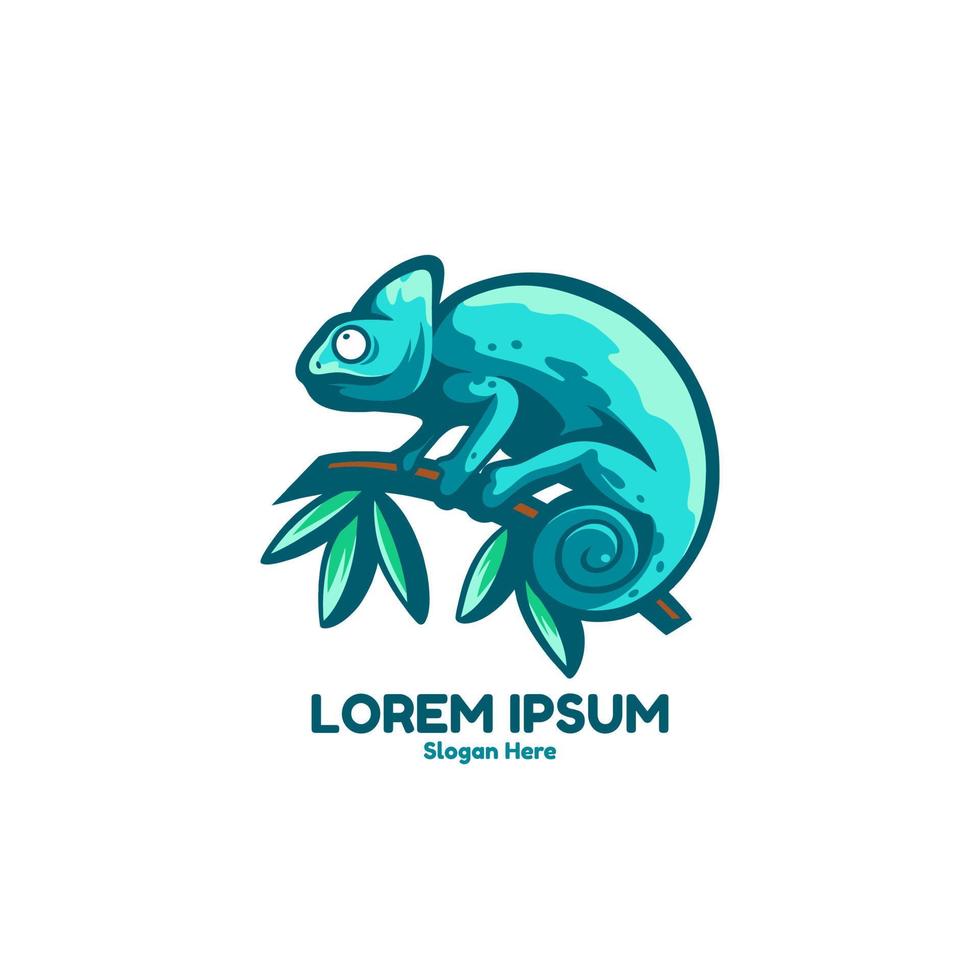Cameleon Animal Character Logo vector