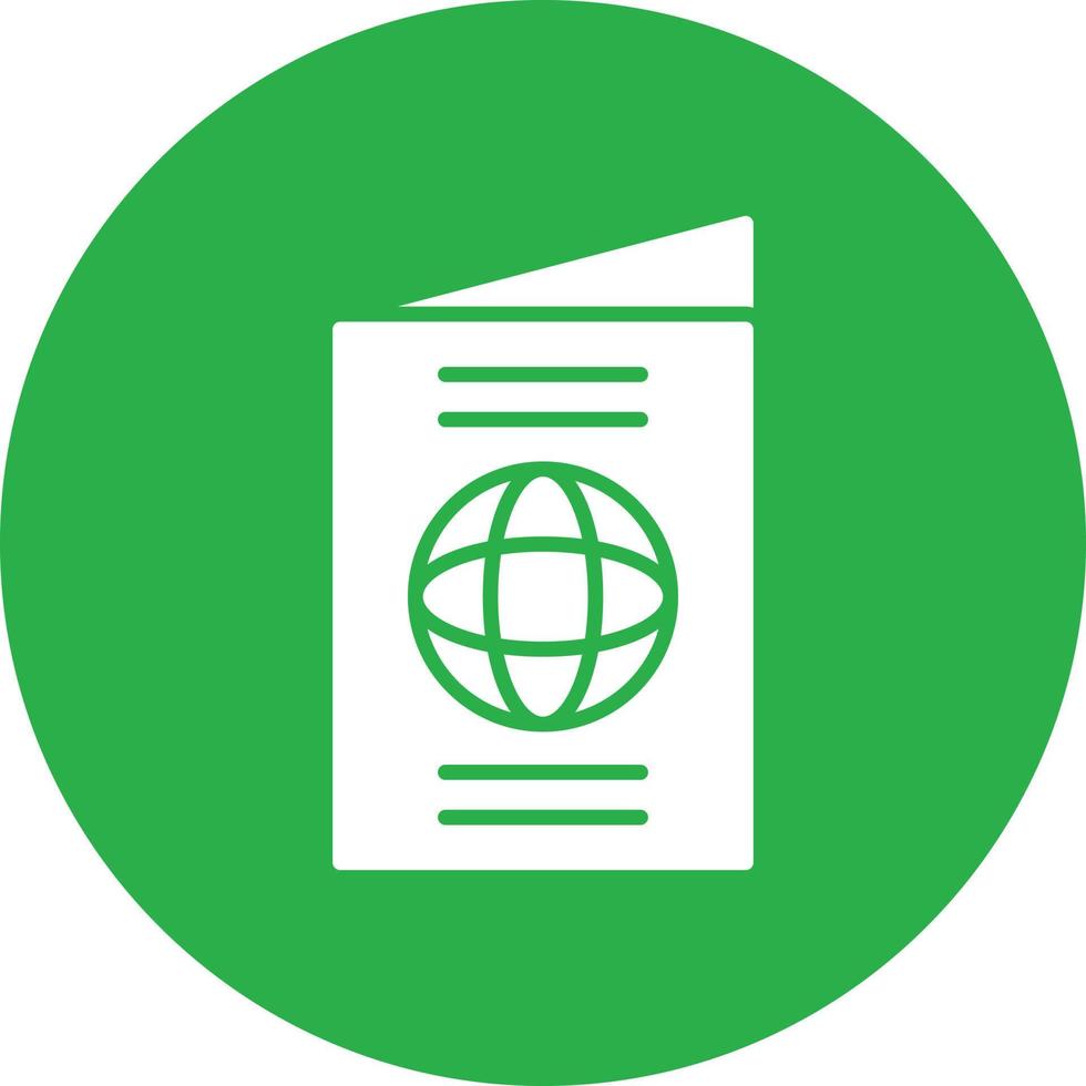 Passport Glyph Circle Multicolor vector