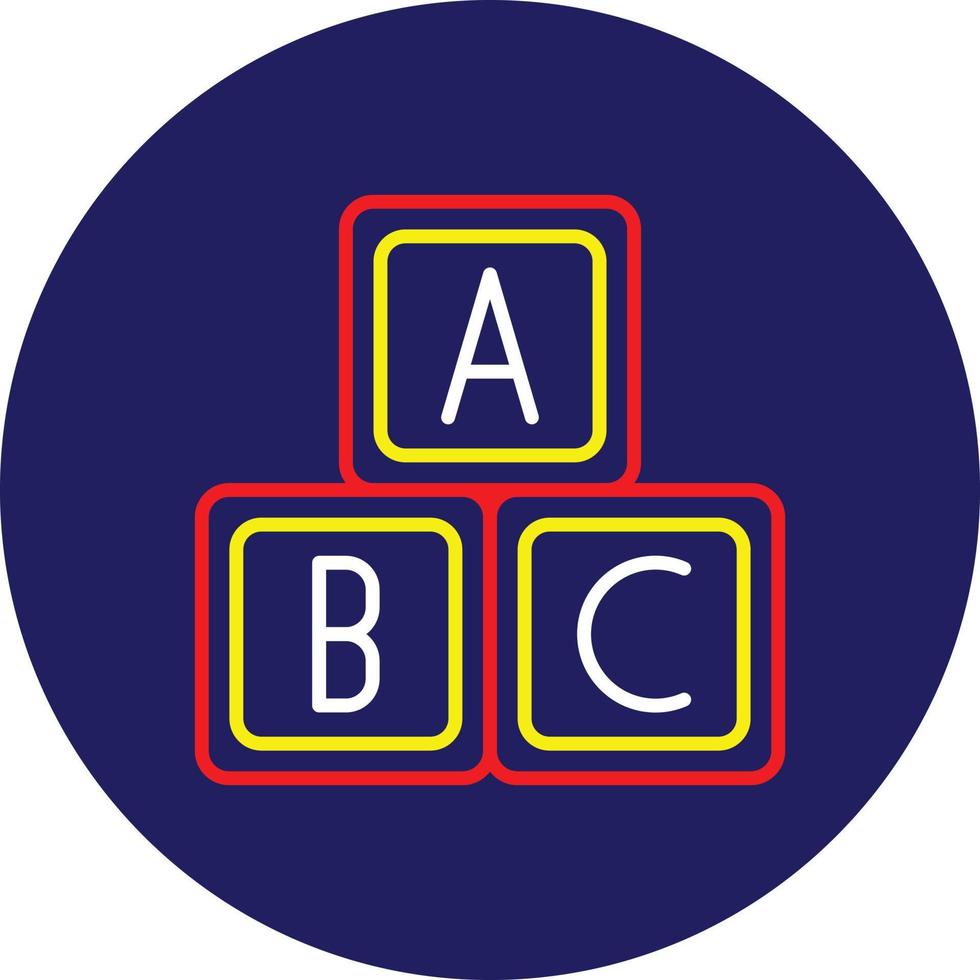 Abc Line Multicolor vector