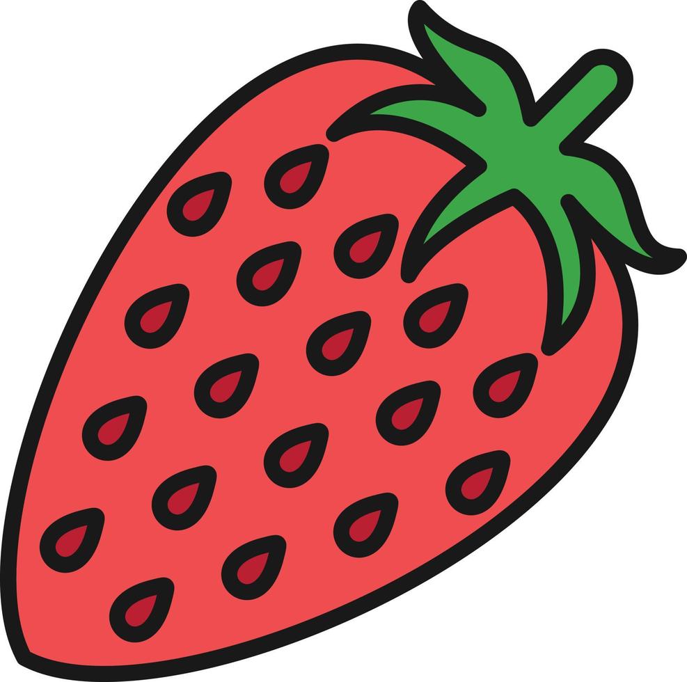 Strawberry Line Filled 9672006 Vector Art at Vecteezy