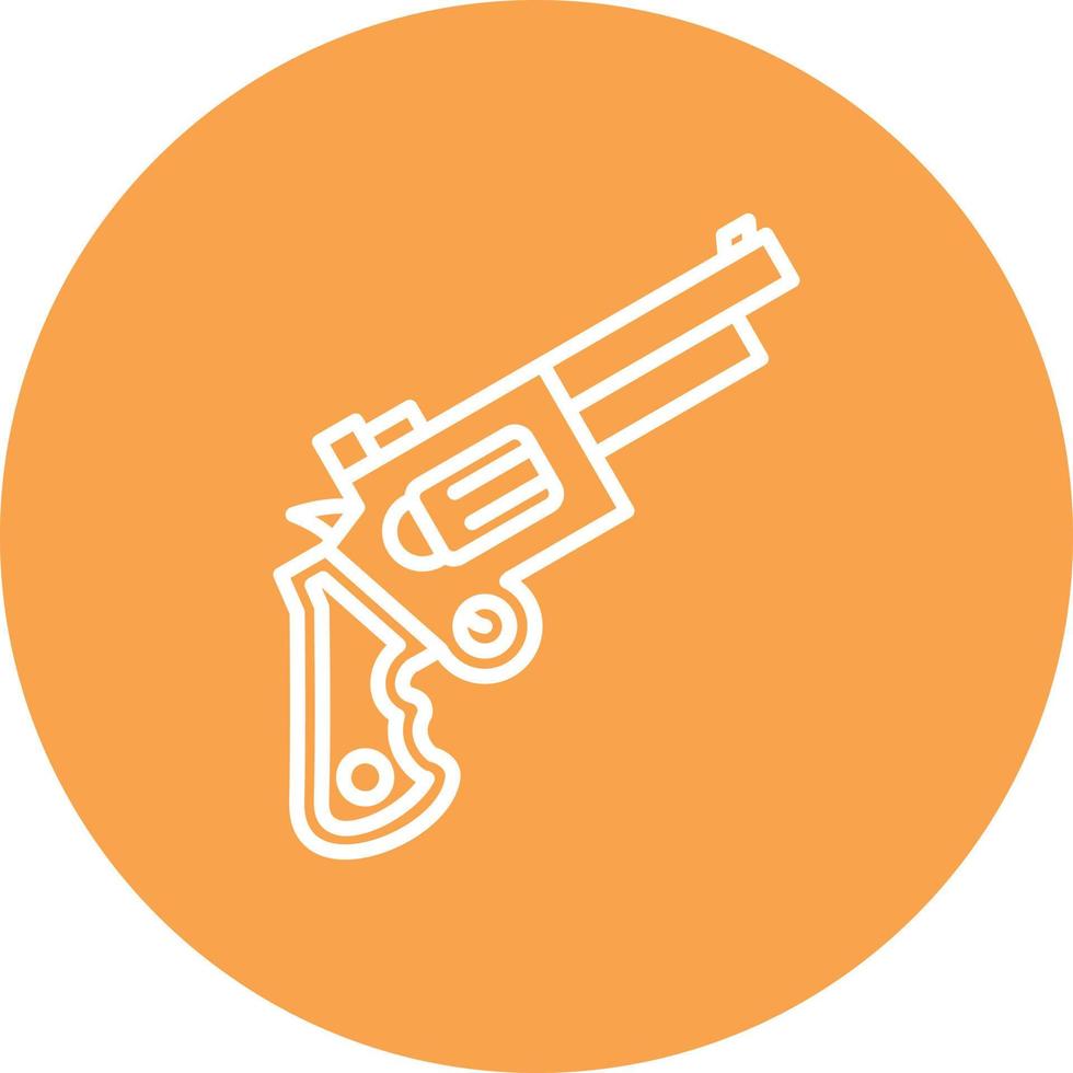 Pistol Line Circle Multicolor vector