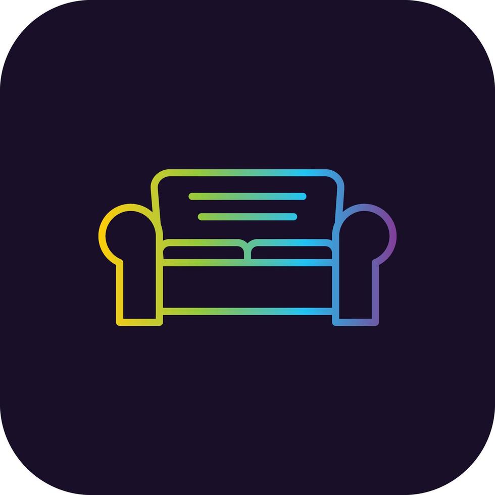 Sofa Gradient Icon vector