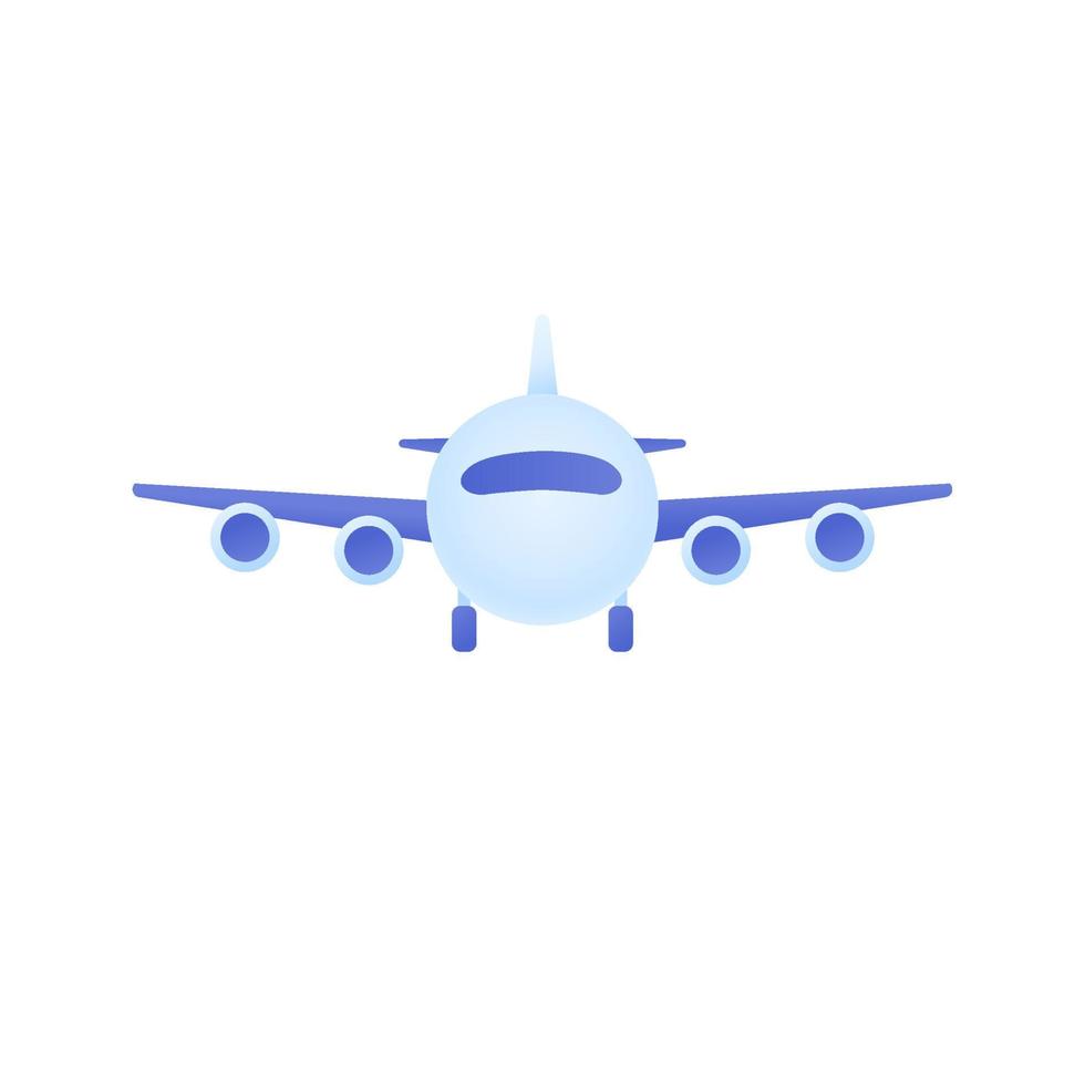 Passenger plane flying in the sky side view. travel concept vector