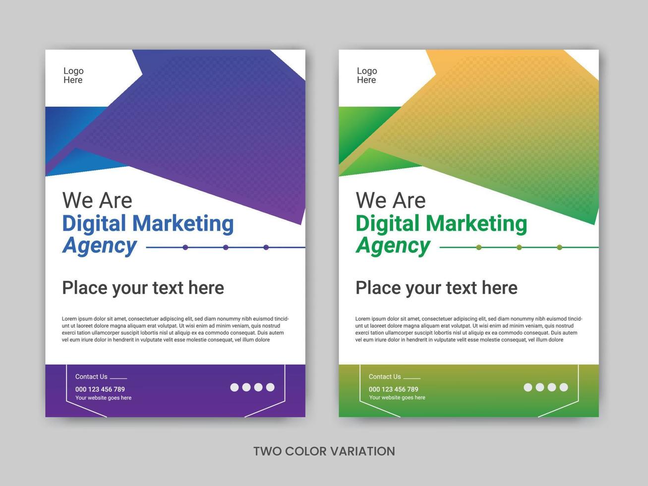 Digital marketing agency flyer template design vector