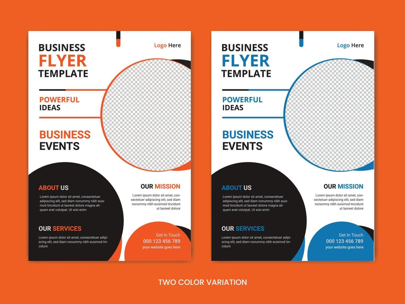 Modern business flyer design template vector