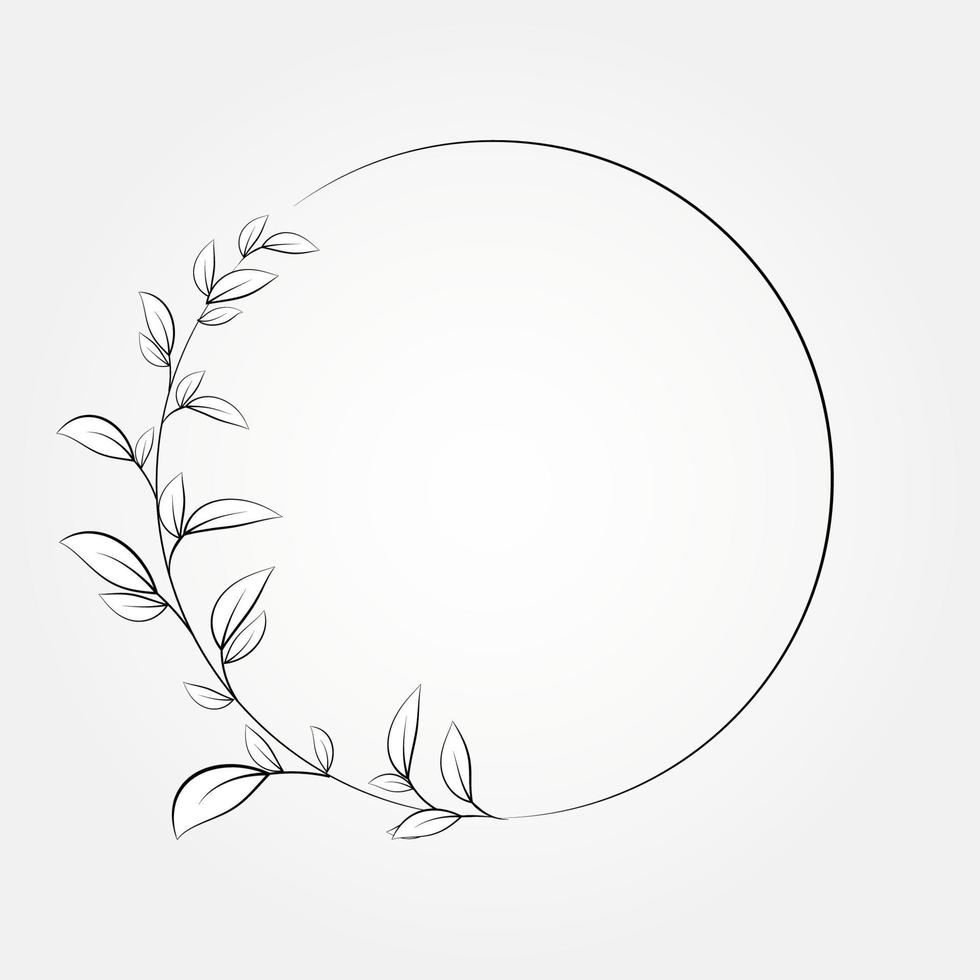 leaf frame design vector