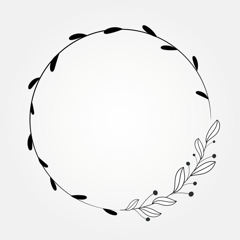 frame botanical floral vector design