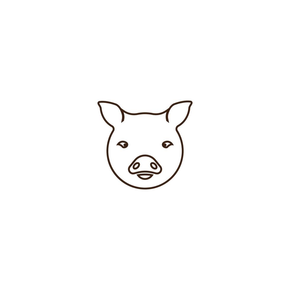 Pig heat icon vector