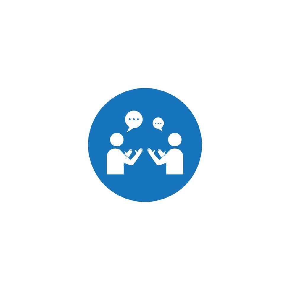 People talking icon vector