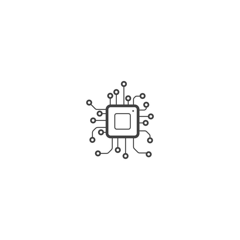 plantilla de diseño de ilustración de vector de icono de chip