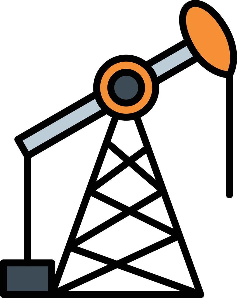 Oil Industry Line Filled vector