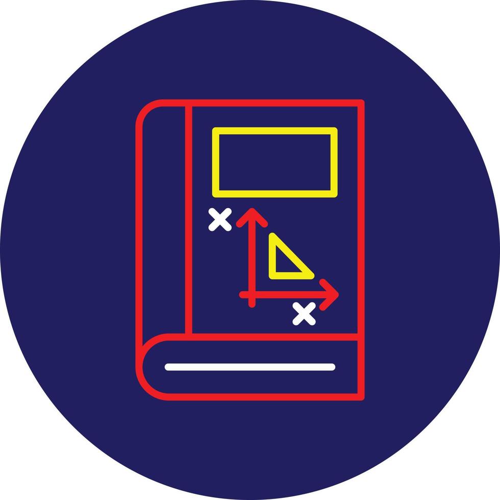 Algebra Book Line Multicolor vector