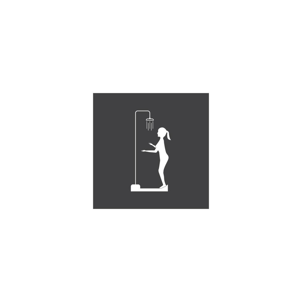 Shower woman icon vector