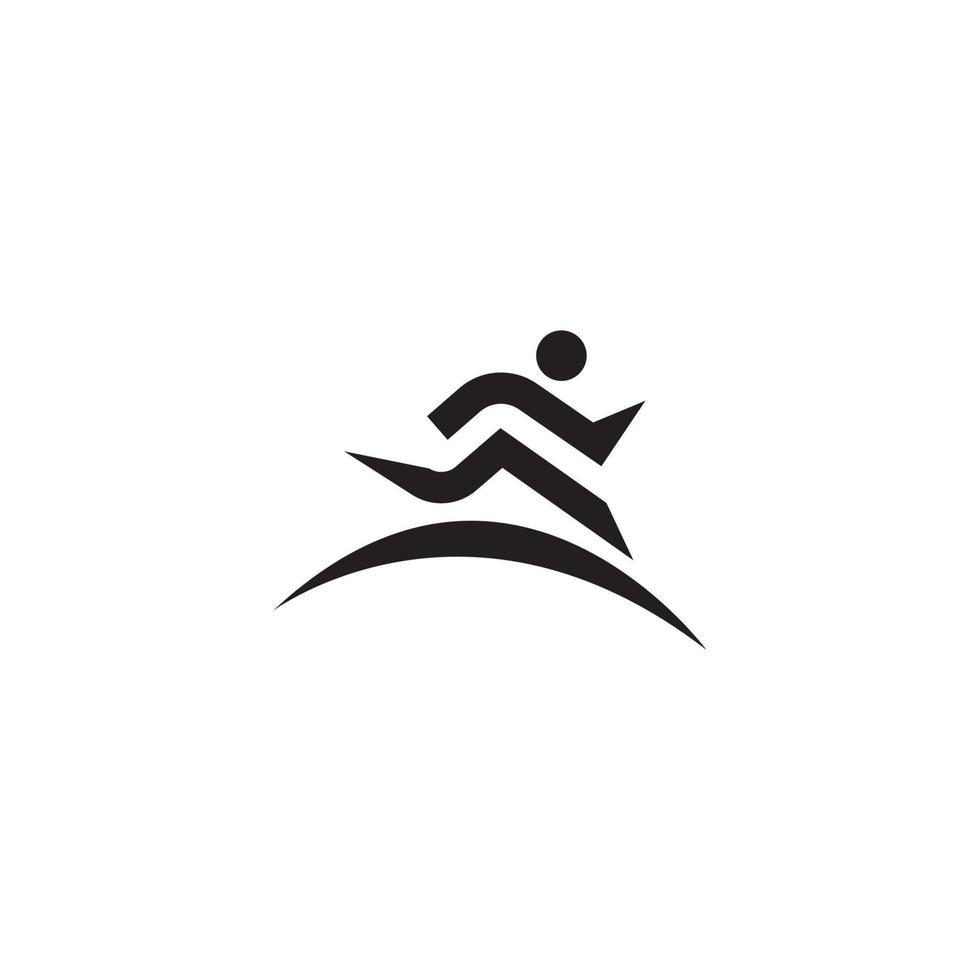 Run icon vector illustration design template